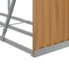 vidaXL Porte-b&ucirc;ches aspect bois 180x45x100 cm acier galvanis&eacute;