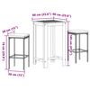 vidaXL Ensemble de bar de jardin 3 pcs gris bois massif acacia rotin