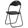 vidaXL Chaise pliante 8 pcs Noir 48 x 43,5 x 81 cm Simili cuir
