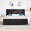 vidaXL Lit &agrave; ressort LED avec matelas Noir 200 x 200 cm tissu