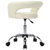vidaXL Chaises &agrave; manger lot de 2 cr&egrave;me similicuir