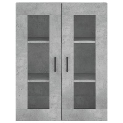 vidaXL Armoires murales 2 pcs gris béton bois d'ingénierie