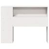 vidaXL T&ecirc;te de lit avec rangement blanc 100 cm bois massif de pin