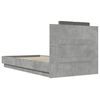 vidaXL Cadre de lit avec LED sans matelas gris b&eacute;ton 90x190 cm