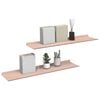 vidaXL &Eacute;tag&egrave;re flottante 2 pcs Rose 80 x 18 x 2,5 cm Acier