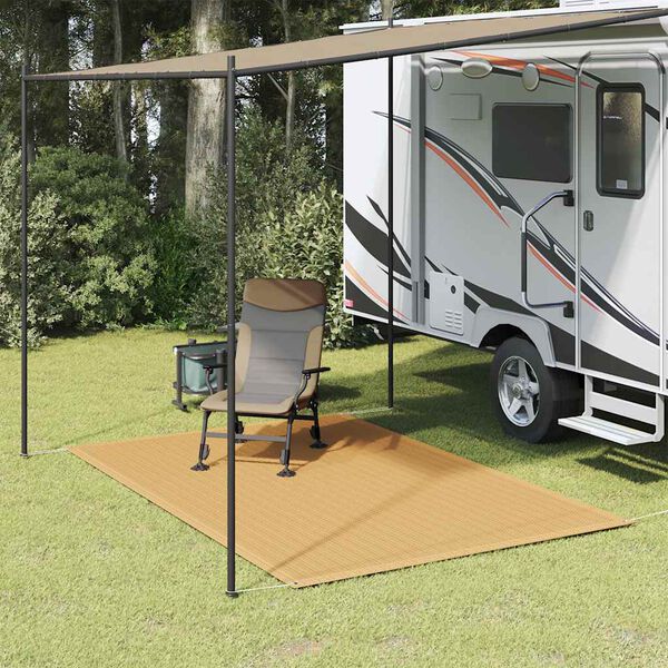 vidaXL Tapis de tente sable 250x200 cm PEHD