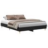 vidaXL Cadre de lit Ch&ecirc;ne noir 203 x 143 x 25 cm Bois d'ing&eacute;nierie
