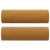vidaXL Canap&eacute; 3 places et oreillers et coussins Marron 180 cm Velours
