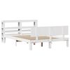 vidaXL Cadre de lit et t&ecirc;te de lit sans matelas blanc 135x190 cm