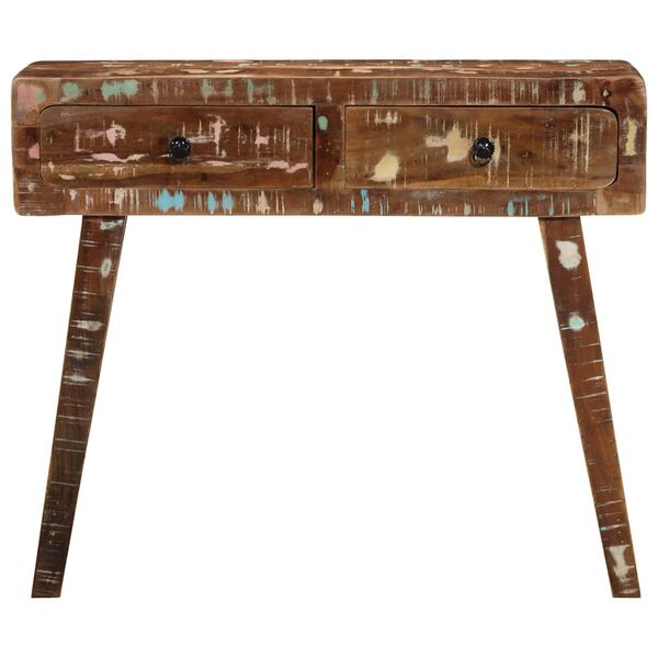 vidaXL Table console 90x32x75 cm bois massif de r&eacute;cup&eacute;ration