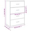 vidaXL Buffet sonoma gris 60x31x84 cm bois d'ing&eacute;nierie