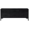 vidaXL Armoire de rangement Noir 110x30x45 cm Bois de pin massif