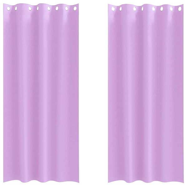 vidaXL Rideaux occultants avec anneaux 2 pcs Violet 260 x 140 cm
