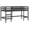 vidaXL Lit mezzanine enfants avec rideaux sans matelas rose 90x190 cm