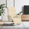 vidaXL Fauteuil inclinable avec repose-pied crème tissu