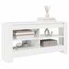 vidaXL MeubleTVd'Angle Blanc brillant 102 x 40,5 x 45 cm