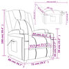 vidaXL Fauteuil Gris Similicuir