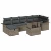 vidaXL Ensemble de canap&eacute; de jardin 8 pc Gris polyrotin