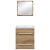 vidaXL Ensemble de mobilier de salle de bain 2 pcs Ch&ecirc;ne artisanal