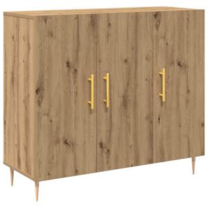vidaXL Buffet Ch&ecirc;ne artisanal 90 x 34 x 80 cm Bois d'ing&eacute;nierie