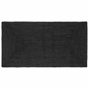 vidaXL Tapis de zone Gris fonc&eacute; 100 x 200 cm Jute