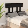 vidaXL T&ecirc;te de lit Noir 93,5x3x81 cm Bois massif de pin