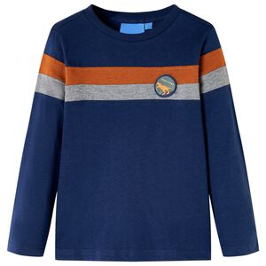 T-shirt enfants &agrave; manches longues bleu marine 92