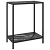 vidaXL Table console Noir 60x35x75 cm Verre trempé