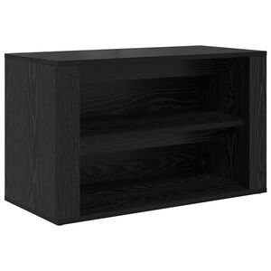 vidaXL Rack &agrave; chaussures 75 x 35 x 45 cm Bois d'ing&eacute;nierie Ch&ecirc;ne noir
