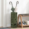 vidaXL Porte-parapluie avec stockage Olive 15,5 x 15,5 x 49 cm M&eacute;tal
