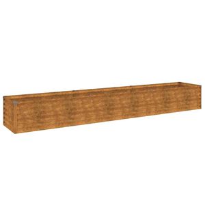 vidaXL Jardini&egrave;re sur&eacute;lev&eacute;e 291 x 50 x 36 cm Acier Corten
