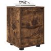 vidaXL Tables de chevet avec tiroir 2 pcs Ch&ecirc;ne fum&eacute; 30,5 x 30 x 43 cm