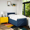 vidaXL Sommier &agrave; lattes de lit avec matelas Bleu 100x200 cm Tissu