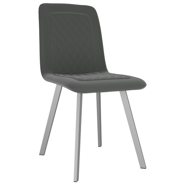 vidaXL Chaises &agrave; manger lot de 2 gris velours