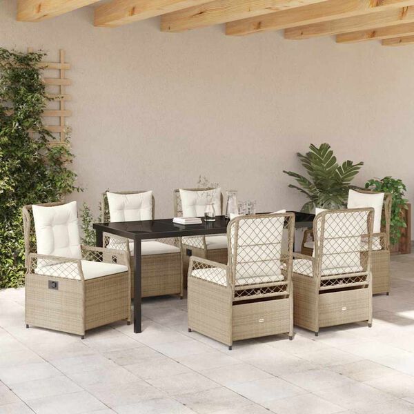 vidaXL Ensemble de salle &agrave; manger pour jardin 7 pcs