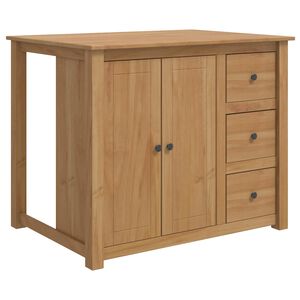 vidaXL Chariot de cuisine PANAMA 2 pcs Cire de Miel 112 x 77 x 90 cm