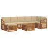 vidaXL Ensemble de canap&eacute;s d'ext&eacute;rieur 8 pc Naturel et Beige