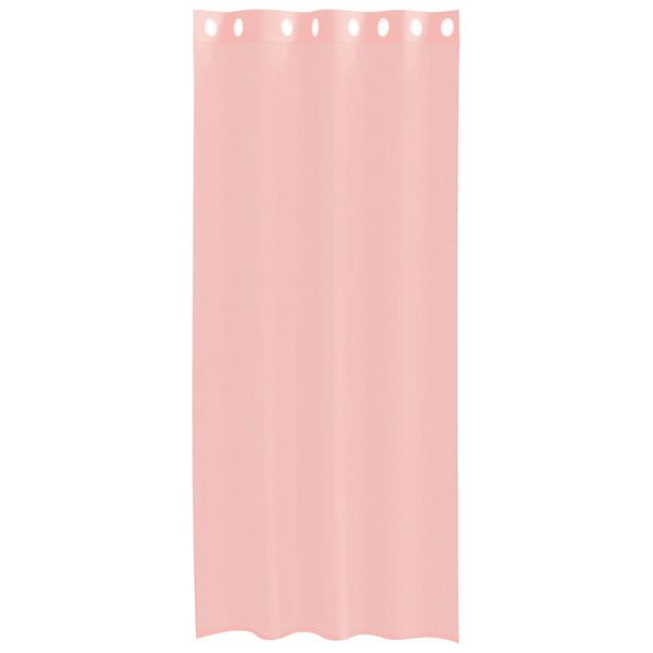 vidaXL Rideaux en voile avec &oelig;illets 2 pcs rose 140x225 cm