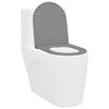 vidaXL Si&egrave;ge de Toilette &agrave; Lib&eacute;ration Rapide Gris 44 x 36.4 x 3.4 cm