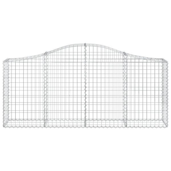 vidaXL Paniers &agrave; gabions arqu&eacute;s 9 pcs 200x30x80/100 cm Fer galvanis&eacute;