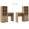 vidaXL Bureau avec tiroir 2 pcs Ch&ecirc;ne artisanal
