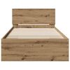 vidaXL Cadre de lit Ch&ecirc;ne artisanal 90 x 190 cm Bois d'ing&eacute;nierie