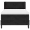vidaXL Lit &agrave; ressorts avec matelas Noir 200 x 100 cm Polyester