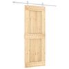 vidaXL Porte coulissante 80 x 210 cm Bois de pin massif (non trait&eacute;)