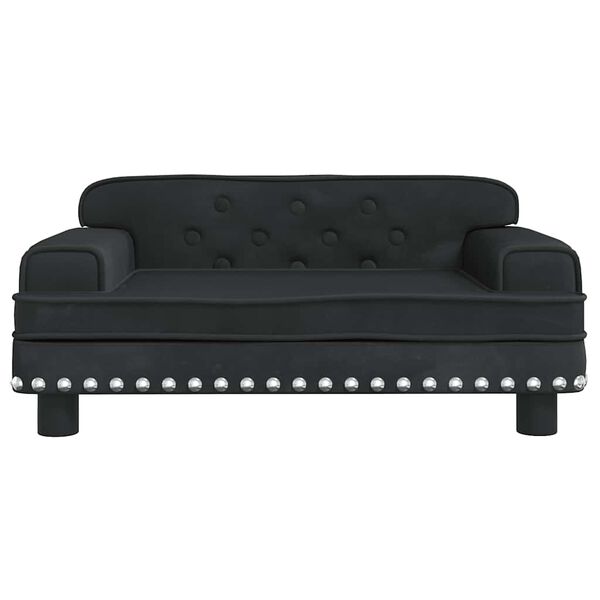 vidaXL Canapé pour enfants noir 70x45x30 cm velours