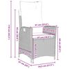 vidaXL Ensemble de salle &agrave; manger pour jardin 5 pcs Gris clair