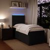 vidaXL Sommier &agrave; lattes de lit avec matelas Noir 100x200 cm Velours