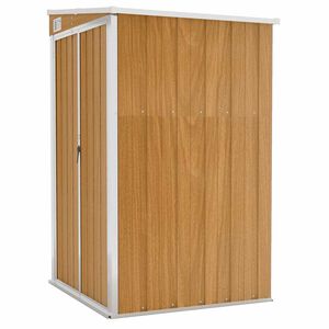 vidaXL Remise de jardin murale Marron 118x100x178 cm Acier galvanis&eacute;