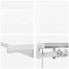 vidaXL Auvent Rétractable Blanc 350 x 200 cm tissu