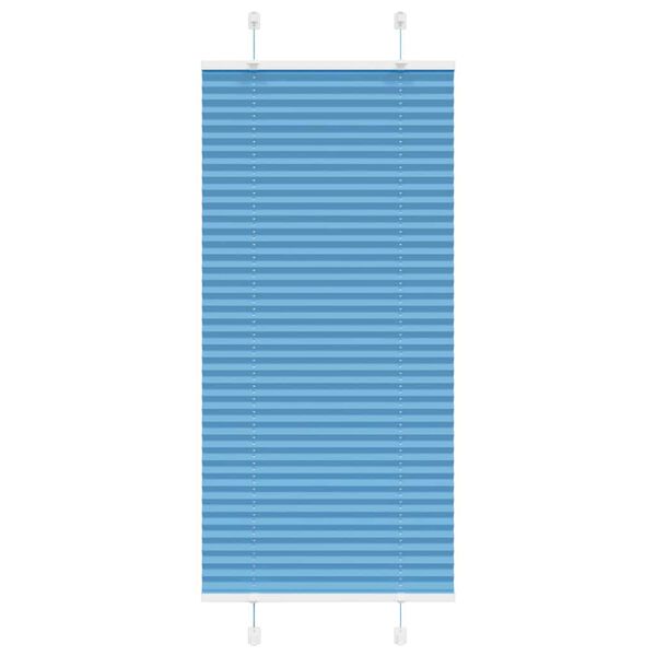 vidaXL Store pliss&eacute; bleu 65x150 cm largeur du tissu 64,4 cm polyester